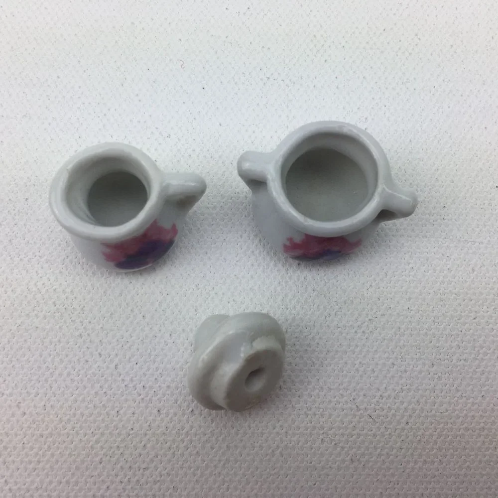 Fisher Price Playhouse Toys Ceramic Tea Party Cup Saucer Set Pretend Play